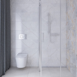 Toilet Pack Brevis Wall-Hung Rimless Toilet + SAT Support Frame + Matt Gold Dual Flush Plate (SMARTK-Brevis-gold) 