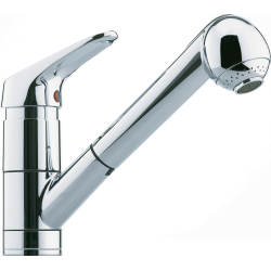 Franke Cascada 160 Single-Lever Kitchen Mixer Tap with Pull-Out Spray, Chrome (115.0014.879)