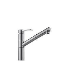 Franke 251 Single-Lever Kitchen Mixer Tap with Pull-Out Spray, Nickel (115.0197.449)