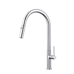 Swiss Aqua Technologies Single-Lever Swivel Spout Kitchen Mixer Tap with Pull-Out Spray, 2 sprays, Chrome (SATBSD288)