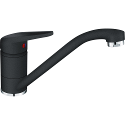 Franke Novara Plus Single-Lever Kitchen Mixer Tap with Fixed Spout, Onyx (115.0470.661)