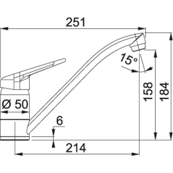 Franke Novara Plus Single-Lever Kitchen Mixer Tap with Fixed Spout, Onyx (115.0470.661)