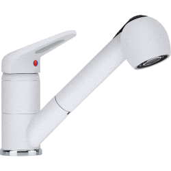 Franke Novara Plus Single-Lever Kitchen Mixer Tap with pull-out spray, Polar White (115.0470.669)