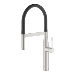 Grohe Essence Single-Lever Kitchen Mixer 1/2″, with pull-out spray, SuperSteel (30294DC0)