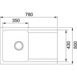 Franke Orion - OID 611-78 inset kitchen sink Tectonite® Grey (114.0395.184)