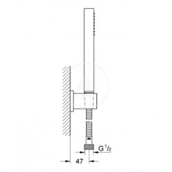 Grohe Euphoria Cube Stick 1 jet hand shower set (27702000)