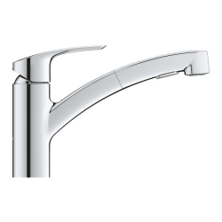 Grohe Eurosmart 1/2″ single lever sink mixer with pull-out double spray shower, Chrome (G3030510F)