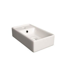 Naturel Stilla natural washbasin 40x22 cm gloss white (STILLA401406)