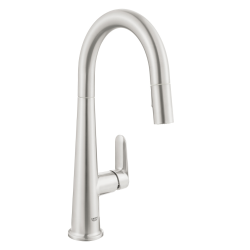 Grohe Veletto single lever sink tap, stainless steel (G30419DC0)