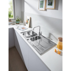 GROHE New K400 Stainless steel sink with drainer (31587SD0)