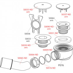 Alca Siphon for shower tray, chrome 50 (A471CR-50)