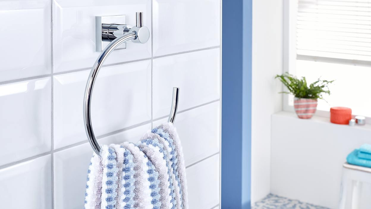 How to install a towel ring without drilling