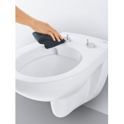 Bau Ceramic Wall mounted toilet bowl, alpine white  (39427000)