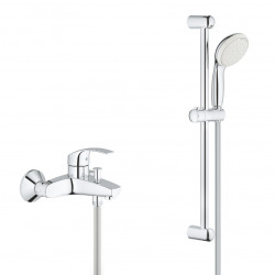 Grohe Pack Eurosmart Tempesta 100 single lever bath/shower mixer + complete 2 jet shower set (32158002-TEMPESTA)