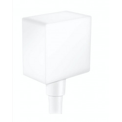 Hansgrohe FixFit Wall outlet Square with non-return valve, matt white (26455700)