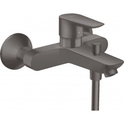 Hansgrohe Talis E Single lever manual bath mixer for exposed installation, brushed black chrome (71740340)