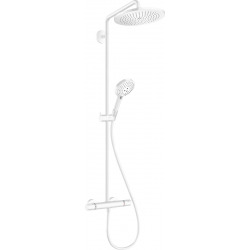 Hansgrohe Croma Select S Showerpipe 280 1 jet with thermostat and hand shower 3 jet, matt white (26890700)