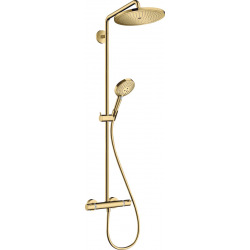 Hansgrohe Croma Select S Showerpipe 280 1 jet with thermostat and hand shower 3 jet, polished gold-optic (26890990)