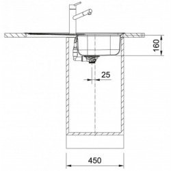 Franke Spark SKN 611-79 Kitchen sink 79x50cm with reversible drainer, Stainless steel (SKN611-79)