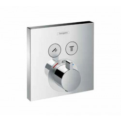 Hansgrohe ShowerSelect E Thermostatic mixer for concealed installation for 2 outlets, Chrome (15763000)