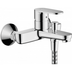 Hansgrohe Vernis Blend Single lever bath/shower mixer for exposed installation with 2 flow rates, Chrome (71454000)