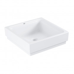 Grohe Cube Ceramic Vessel Basin without overflow, 400x400 mm, PureGuard,  alpine white