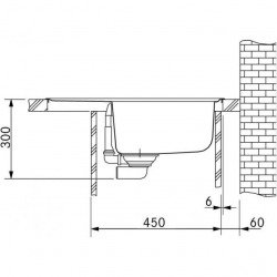 Franke Orion OID 611-62 Sink with reversible drainer 62x50cm, Tectonite®, Grey (OID611-62SE)