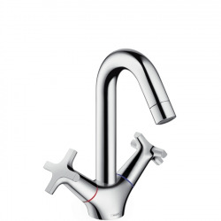 Hansgrohe Logis Classic Basin mixer, with pull-out and synthetic waste, chrome (71270000)