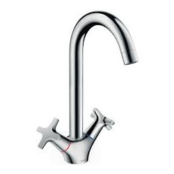 Hansgrohe Logis Classic 2-handle kitchen mixer 220, single spray mode, Chrome (71285000)