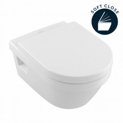 Villeroy & Boch Support frame with Architectura bowl + Softclose seat + Matt Chrome flush plate (ViConnectArchi-3)