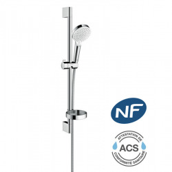 Hansgrohe Logis Loop Shower Set Mixer + Hand shower 2 jets + Bar 65cm + Soap dish + Flexible, Chrome (71247000-Crometta2)