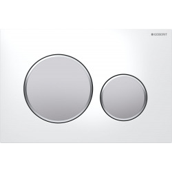 Geberit Sigma 20 Flush Plate, white/ matt chrome (115.882.KL.1)