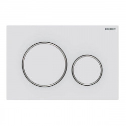 Geberit flush plate Sigma20 for dual flush, White matt /Chrome (115.882.JT.1)