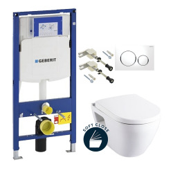 Grohe Pack WC Bâti support Rapid SL + Cuvette Serel SM10 +