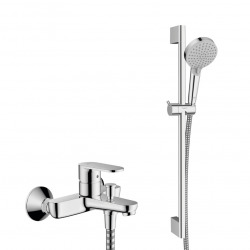 Hansgrohe Vernis Blend Kit Bath/shower mixer + Ecosmart 2 jets shower + Bar 65cm, Chrome (71440000-Vernis)