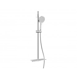 Swiss Aqua Technologies Shower set with 3-jet hand shower, bar 93.8cm, tempered glass shelf, Chrome/White (SATSSP31)