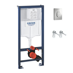 Grohe Pack Rapid SL Support Frame + Skate Air flush plates, Chrome (rapidslskateair)