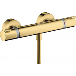 Hansgrohe Ecostat Thermostatic shower mixer Comfort for exposed installation, Polished gold-optic (13116990)