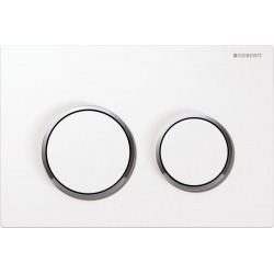 Geberit Flush plate Omega20 for dual flush, White/chrome (115.085.KJ.1)