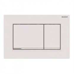 Geberit Flush plate Sigma30 for dual flush, rectangle, Matt white/chrome (115.883.JT.1)