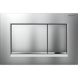 Geberit Flush plate Sigma30 for dual flush, Chrome matt/gloss (115.883.KN.1)