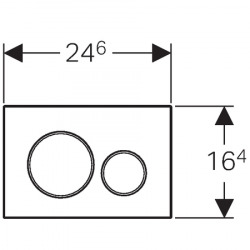 Geberit Flush plate Sigma20 for dual flush, Polished grey, Round (115.889.SN.1)