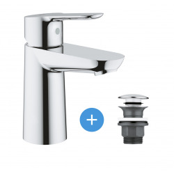 Grohe Single lever basin mixer set size S + Grohe clic clac basin drain with overflow (MitigatorS1-CLICCLAC)