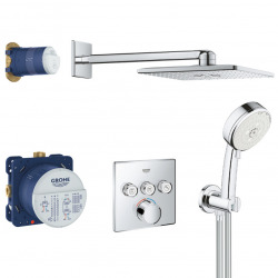 Grohe Grohtherm SmartControl Shower set with 310 mm head shower + 3 jet shower, Chrome (34712000-3103JETS)