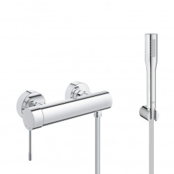 Grohe Shower set 1/2&apos;&apos; Essence single lever mixer + Euphoria Cosmopolitan 1 jet hand shower, Chrome (33636001-Euphoria)