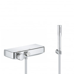 Grohe Grohtherm SmartControl Set bath/shower mixer + Euphoria Cosmopolitan Stick1 jet hand shower , holder, Chrome (34719000-EUPHORIA)