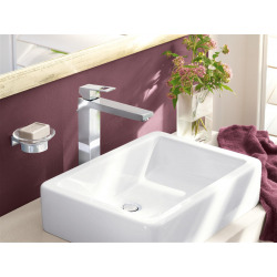 Grohe Eurocube Set 1/2" single lever basin mixer XL size + Grohe click valve for basin with overflow (23406000-CLICCLAC)