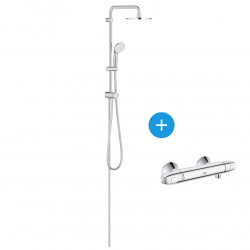 Grohe Grohtherm 1000 Shower set with thermostatic mixer and Tempesta System 200 column (34143XXX)