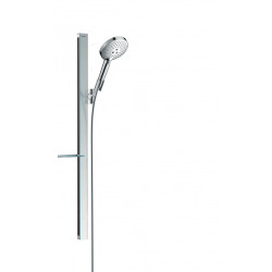 Hansgrohe Raindance Select S Shower set 120 3jet EcoSmart 9 l/min with Unica&apos;E shower rail 90 cm and shelf, chrome (27649000)