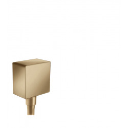 Hansgrohe FixFit Wall outlet Square with non-return valve, brushed bronze (26455140)